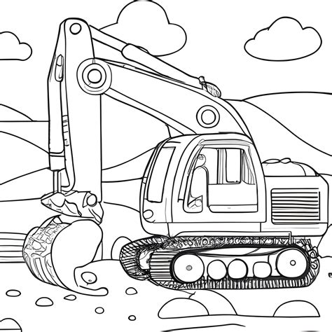 mini excavators para colorear|imagenes de excavadoras para imprimir.